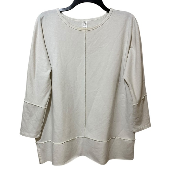 SPANX Crewneck tunic shirt/ sweatshirt “powder” white size Medium - Picture 3 of 9